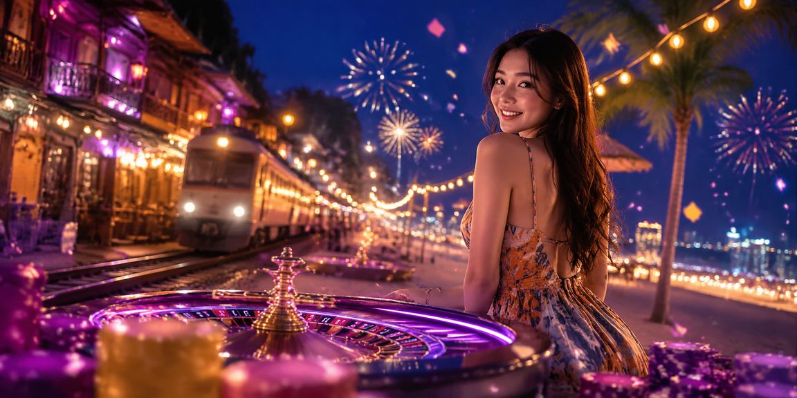 Bàn roulette neon lung linh tại Hà Nội về đêm