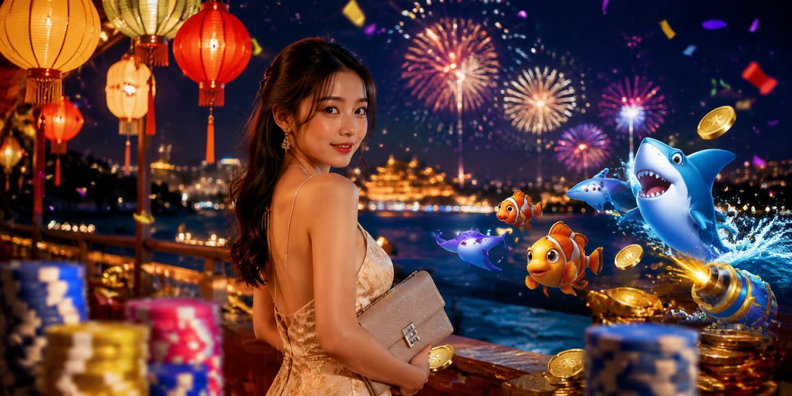 Người dùng chơi bắn cá trên điện thoại tại chợ đêm Huế